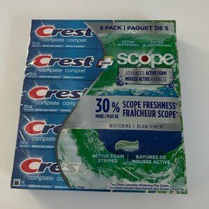 Crest Complete + Scope Toothpaste 5 Pack New Sealed